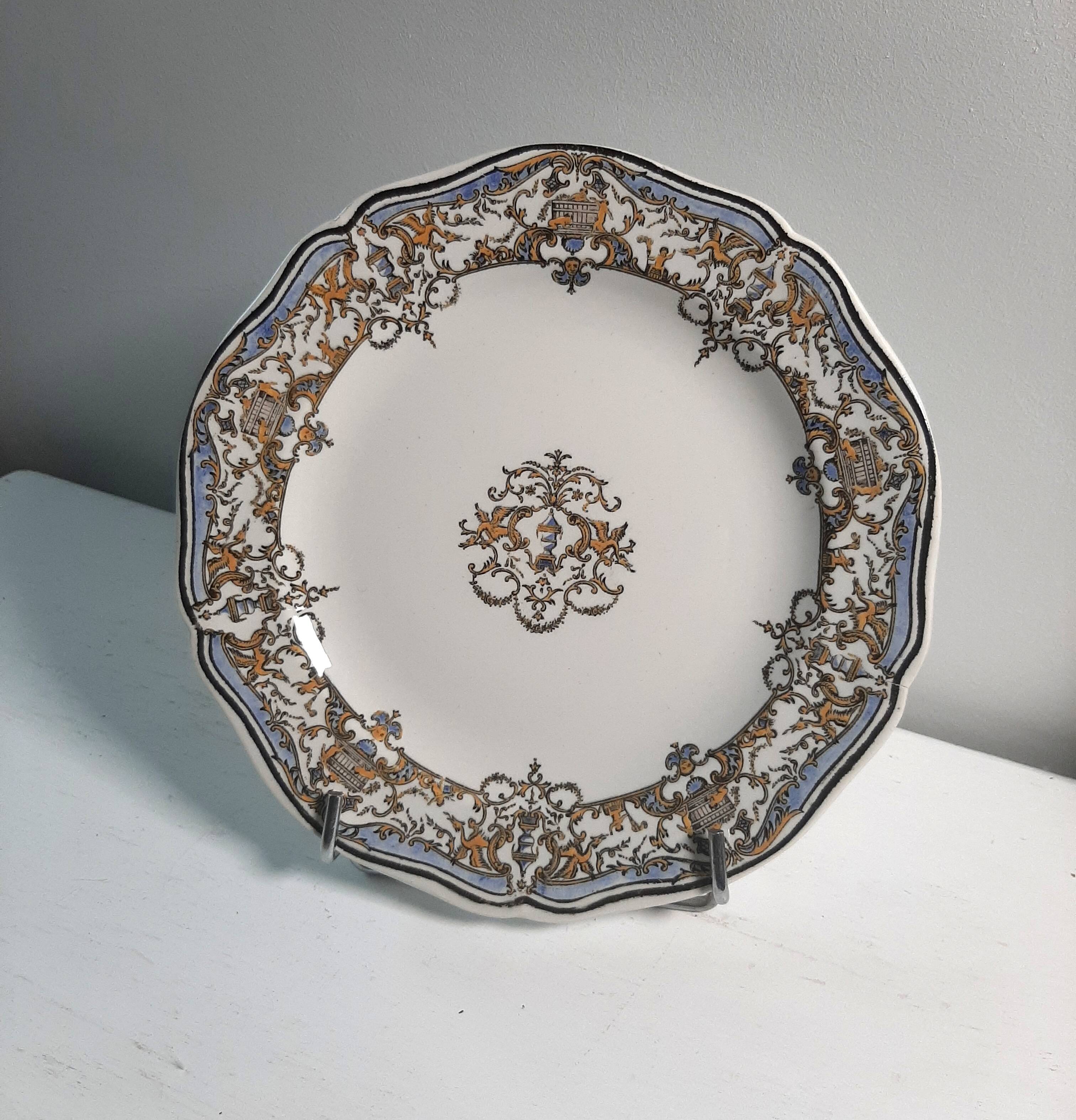 Assiette Gien décor Dionysos