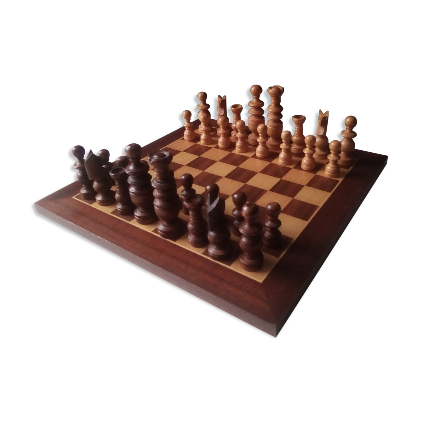 Classic 80s wooden chessboard