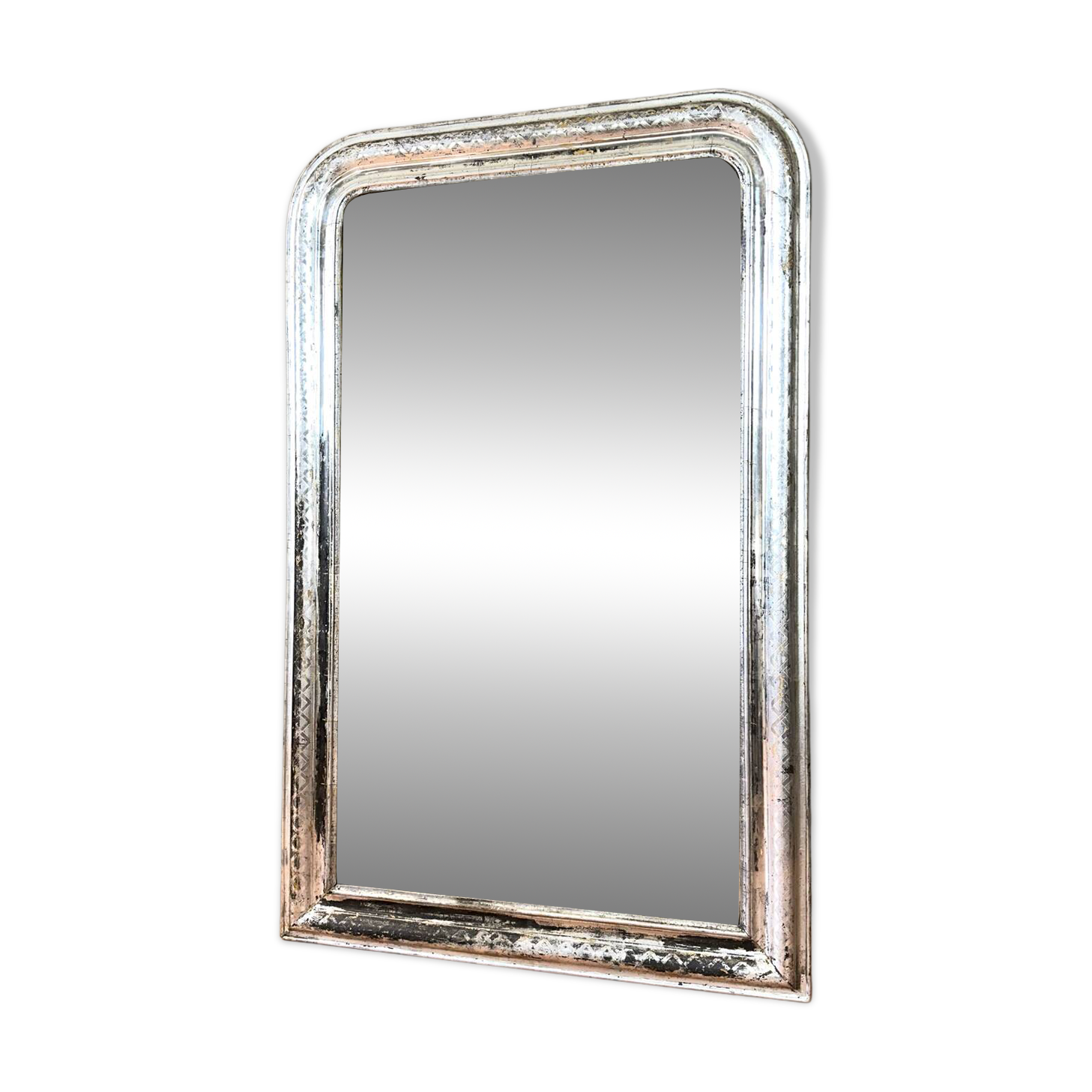 Louis-Philippe antique silvered mirror 19th century