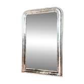 Miroir Louis-Philippe ancien argenté XIXème