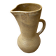 Old pitcher digoin stoneware beige made in france vintage