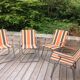 4 vintage camping armchairs
