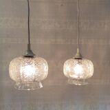Vintage glass pendant lights - 60s/70s