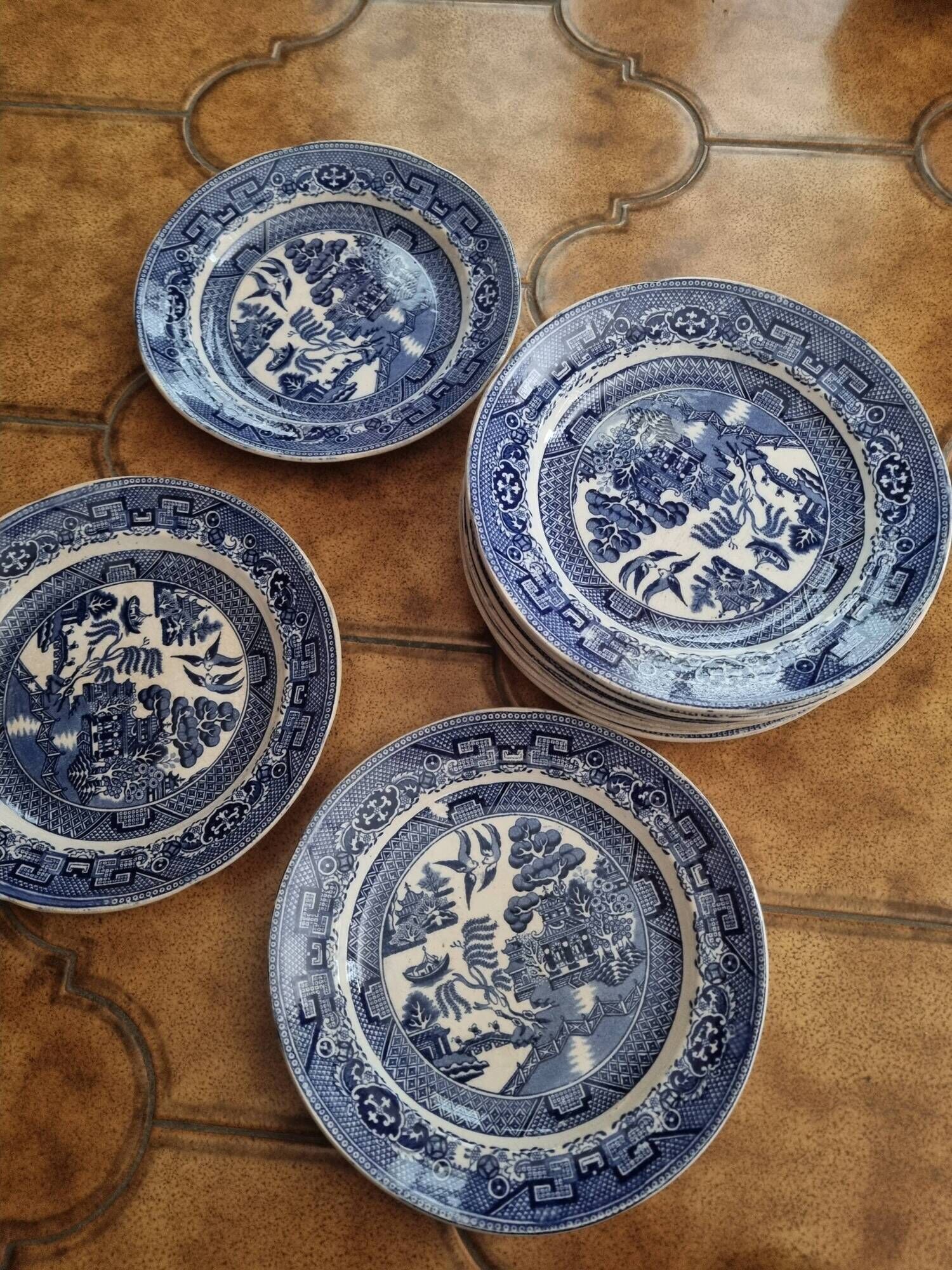 Staffordshire, Blue Willow, HulseNixon, Adderley, 19th century (or Victorian)
