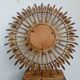 Vintage sun mirror in patinated gold metal – Spain 1950s / 60s
