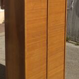 Office storage with sliding curtain