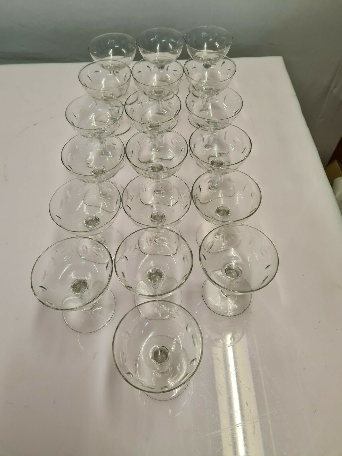 19 Louis Philippe style champagne glasses