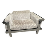 Chrome armchair in the style of Willy Rizzo