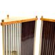 Leonardo Mosso 2 palisander and brass table lamps, Italy 1970s