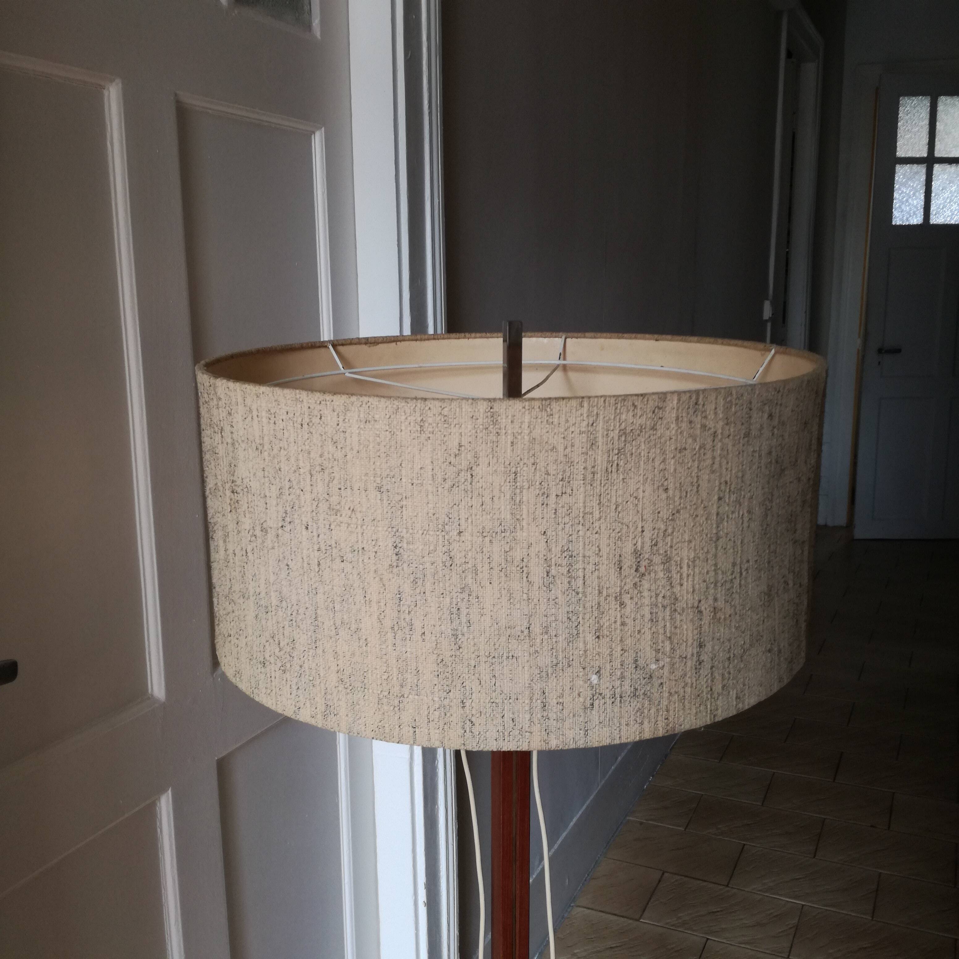 Adjustable floor lamp in walnut and metal 1960