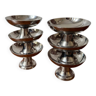 6 stainless steel cups