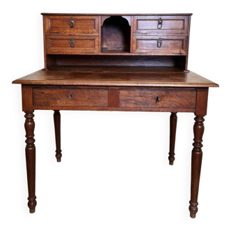 Pretty Napoleon III period happiness desk in natural wood