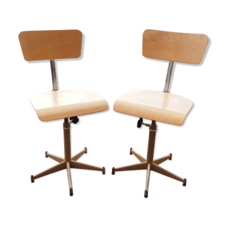 Deux chaises d'atelier