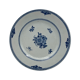 Plate in porcelain blue and white china xviii floral decoration