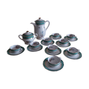 Service à café dix tasses sarreguemines modèle Chenonceaux