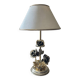 Vintage Franco Italy lamp with silver and gold metal flowers