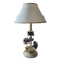 Vintage Franco Italy lamp with silver and gold metal flowers