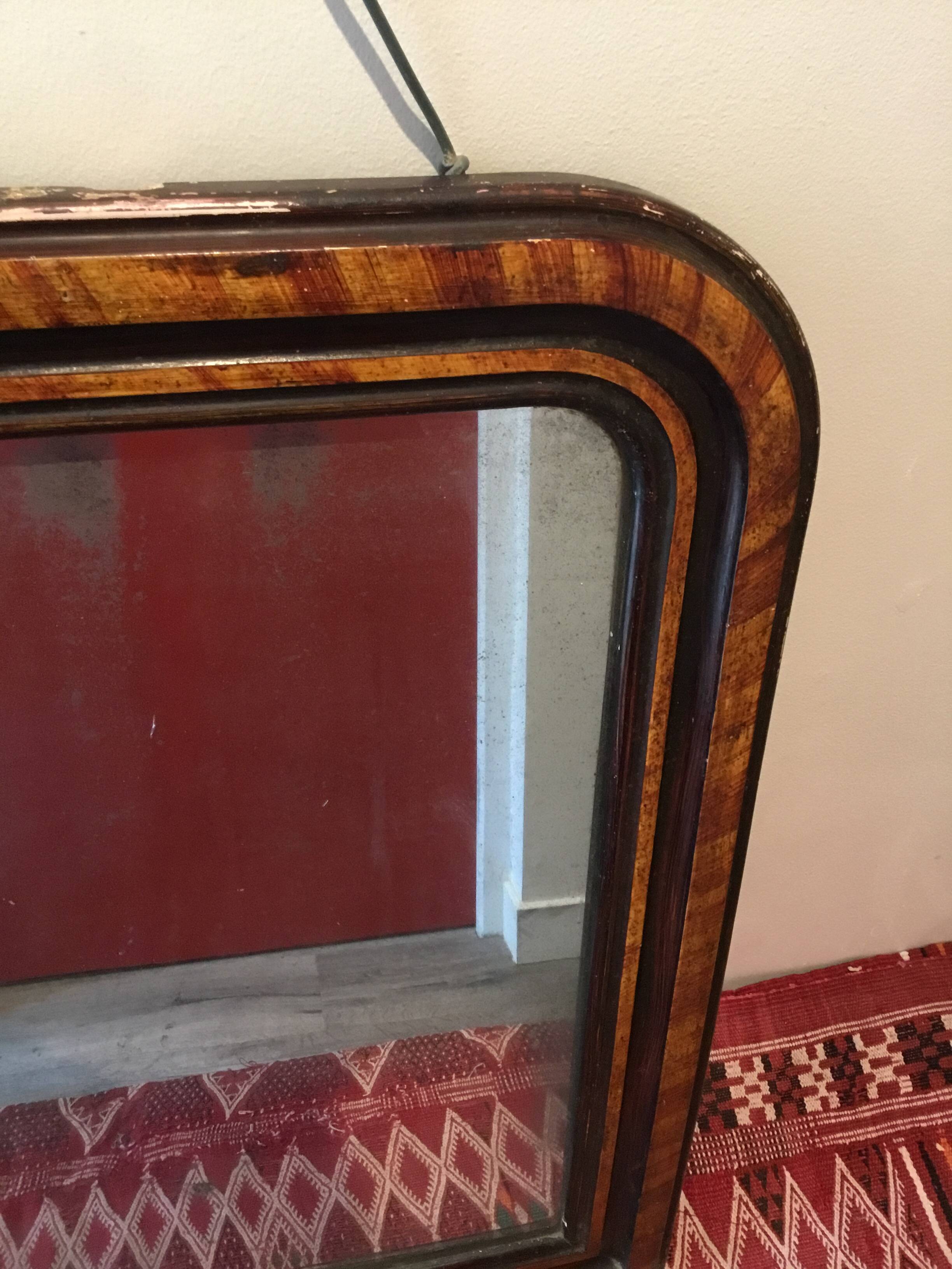 Wooden mirror in Louis Philippe style