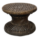 Bolster or small Diabolo stool in Rattan and Cannage