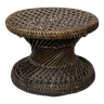 Bolster or small Diabolo stool in Rattan and Cannage