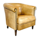 Sheep leather tub club chair