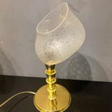 Murano Glass and Brass Table Lamps, 1980s, Set of 2