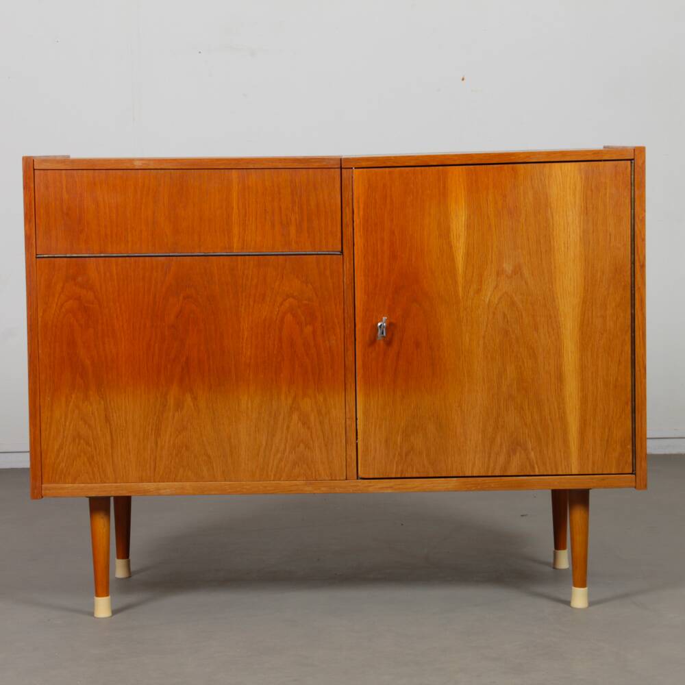 Meuble bar vintage en bois des années 1960