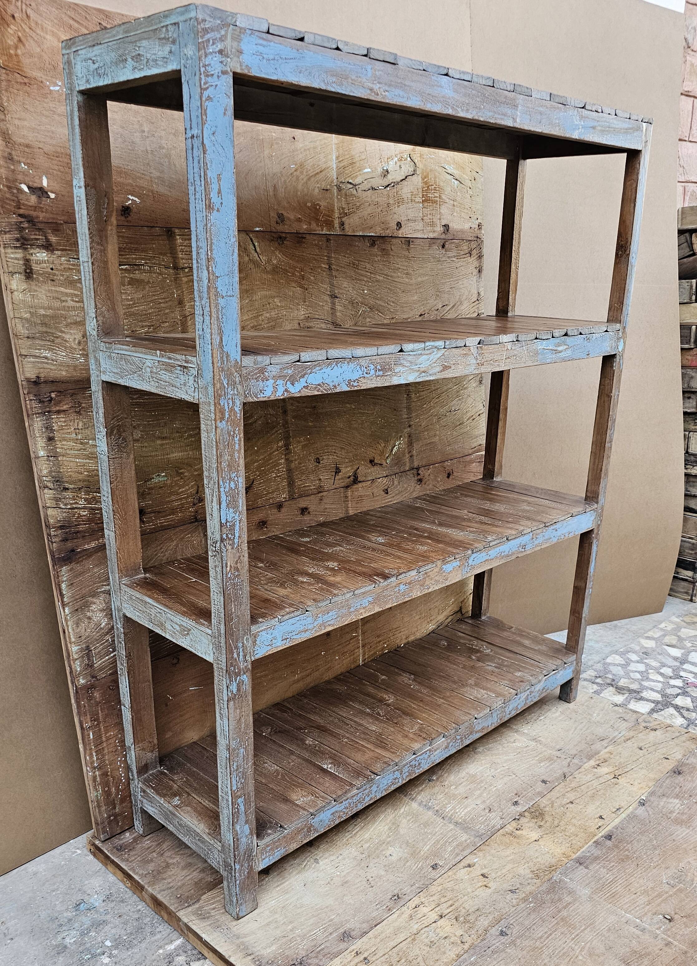 Old rack - workshop shelf in Burmese teak
