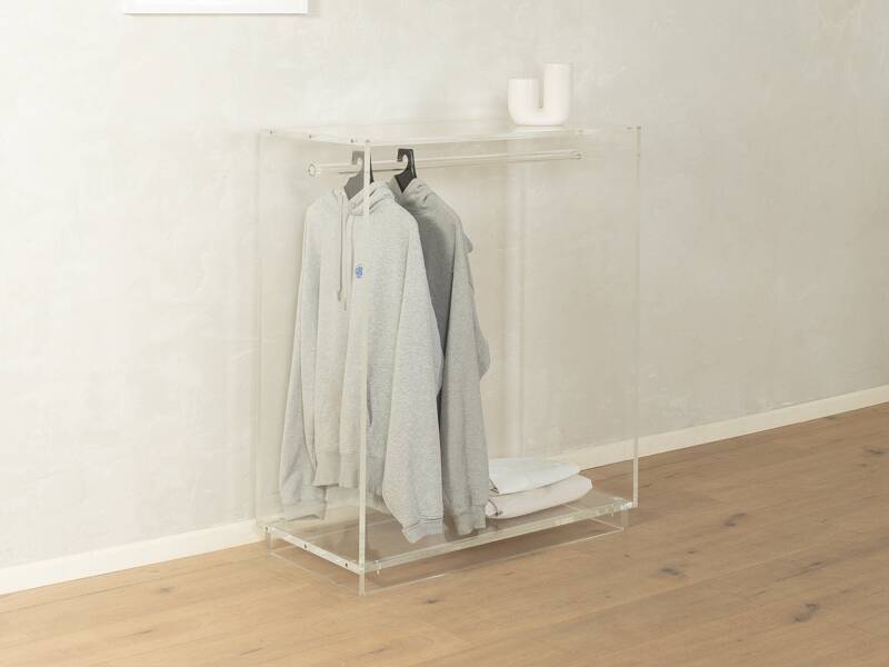 Minimalist chest of drawers from the 1980s, acrylic glass, unique piece