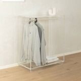 Minimalist chest of drawers from the 1980s, acrylic glass, unique piece