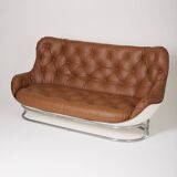 Michel cadestin karate leather sofa, 1970s