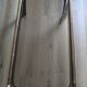 Bamboo coffee table with brass corners and smoked glass