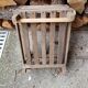Pair of old fruit crates with wooden shelves