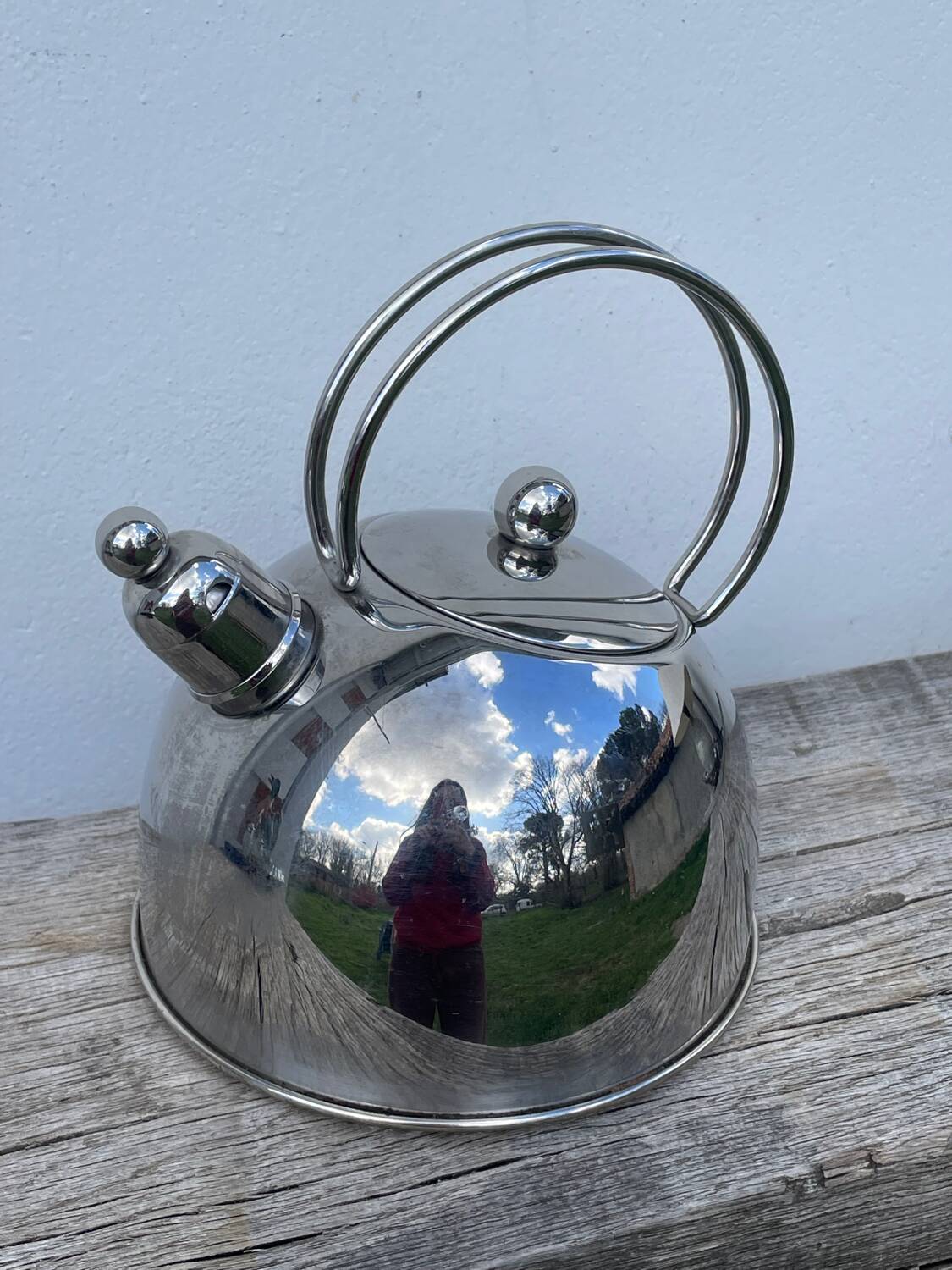 Bouilloire inox design 1980