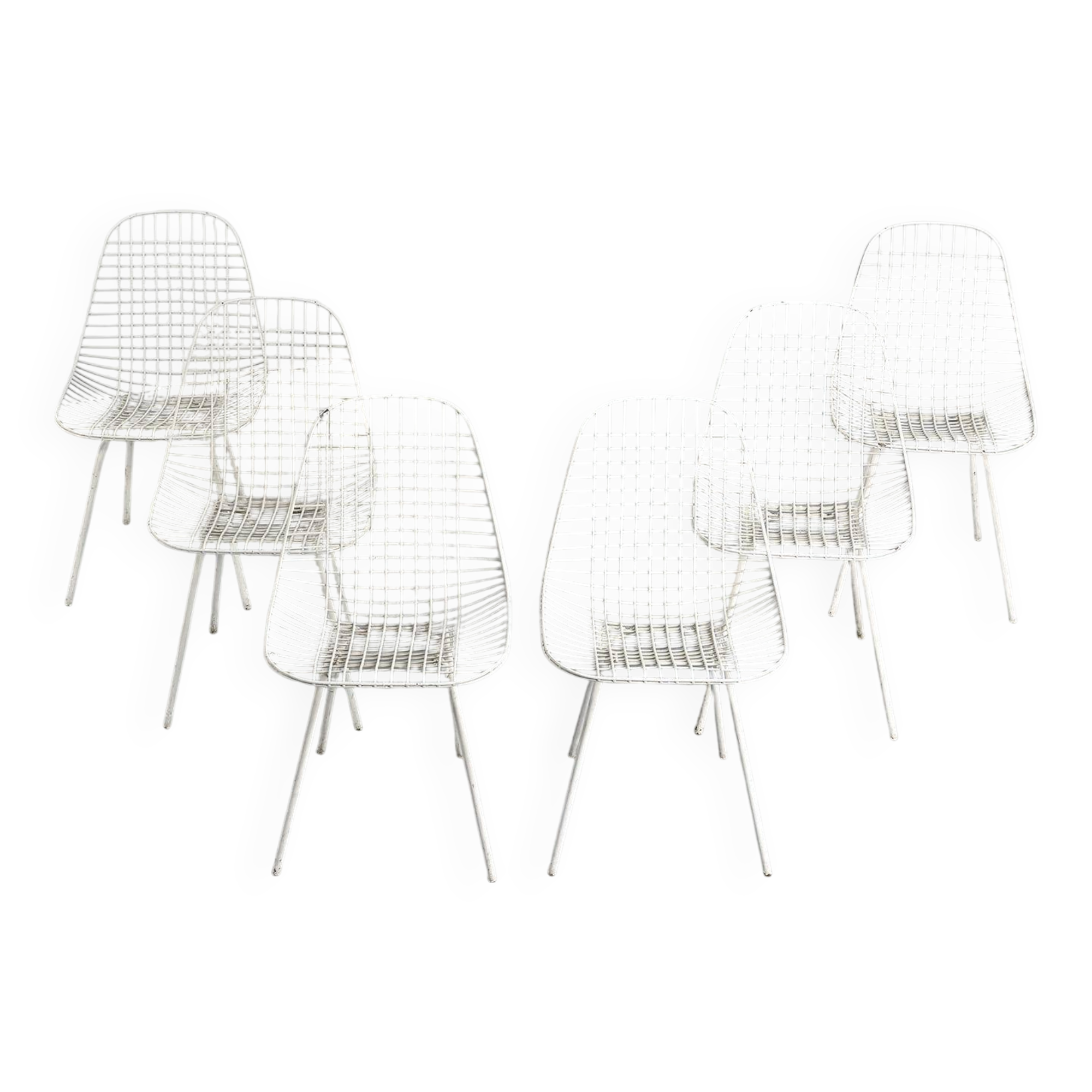 Set of 6 "Bikini" chairs by Charles & Ray Eames for Herman Miller, 1951