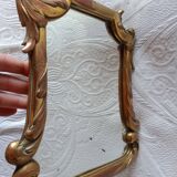 Pozzi paris - small old bronze mirror 19th century rococo style