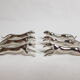 Art Deco Panther Knife Carriers (6) - Silver Metal