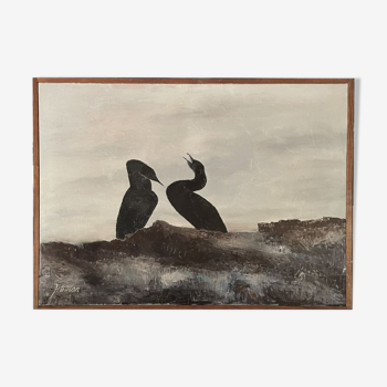 Peinture les cormorans de petitjean