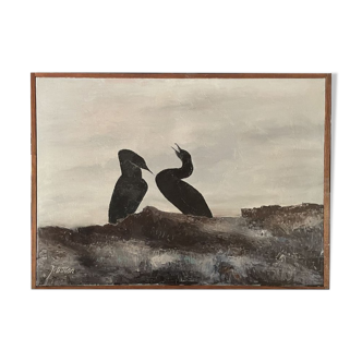Painting les cormorans by petitjean