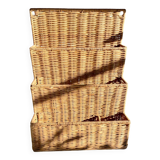 Vintage rattan storage basket