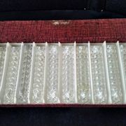 Coffret de 10 porte couteaux en cristal au plomb forme triangulaire