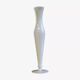 Vase soliflore blanc en opaline.
