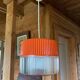 Vintage orange and transparent plastic pendant light