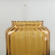Scandinavian amber glass vase