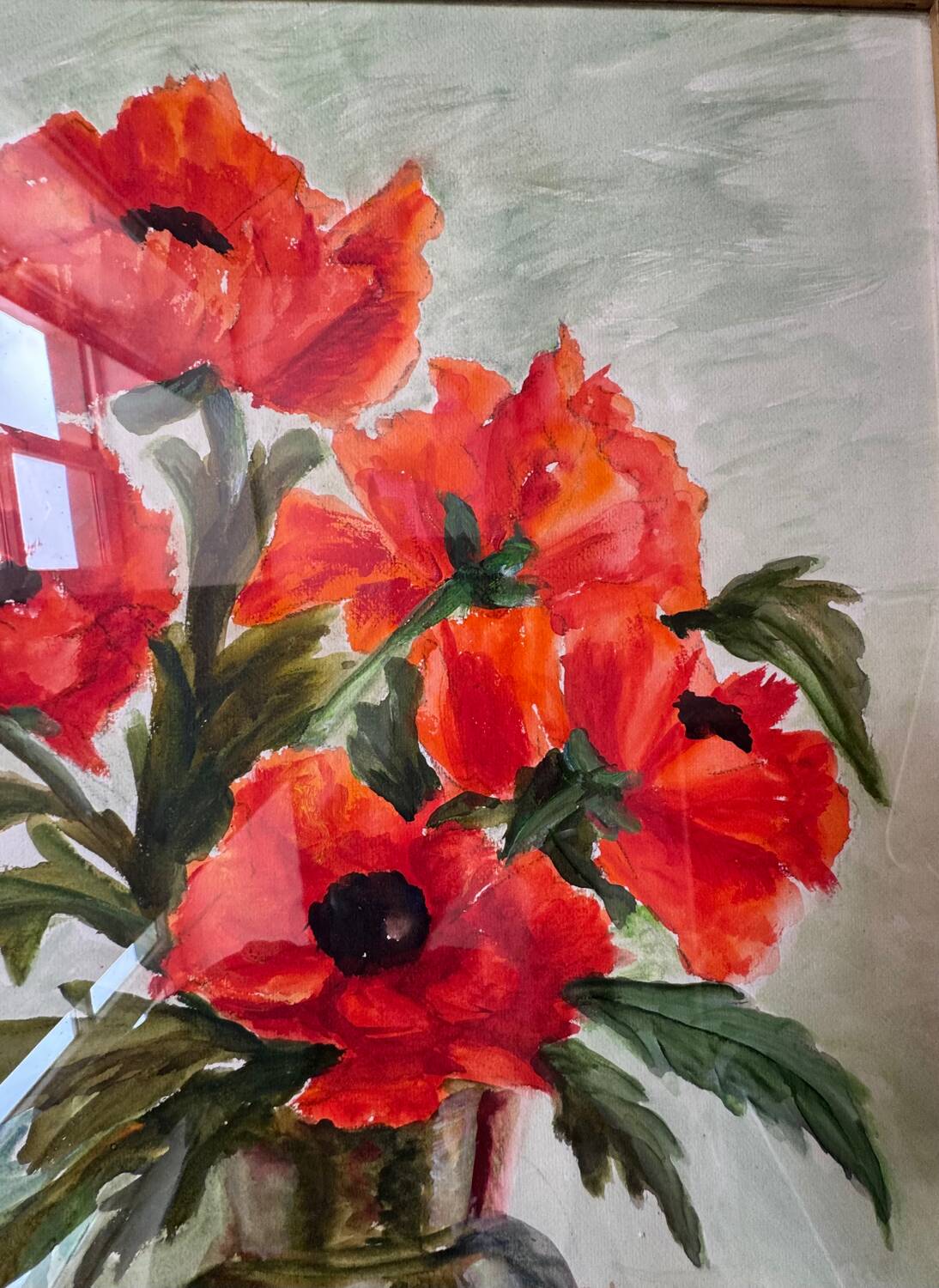 Still life with poppies, signed 20th century