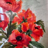 Still life with poppies, signed 20th century