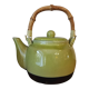Théière en grès vernissé et bambou