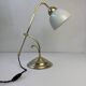 VINTAGE ARTICULATED DESK LAMP IN BRASS AND OPAL GLASS