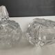 Duo of vintage crystal and glass sweet jars
