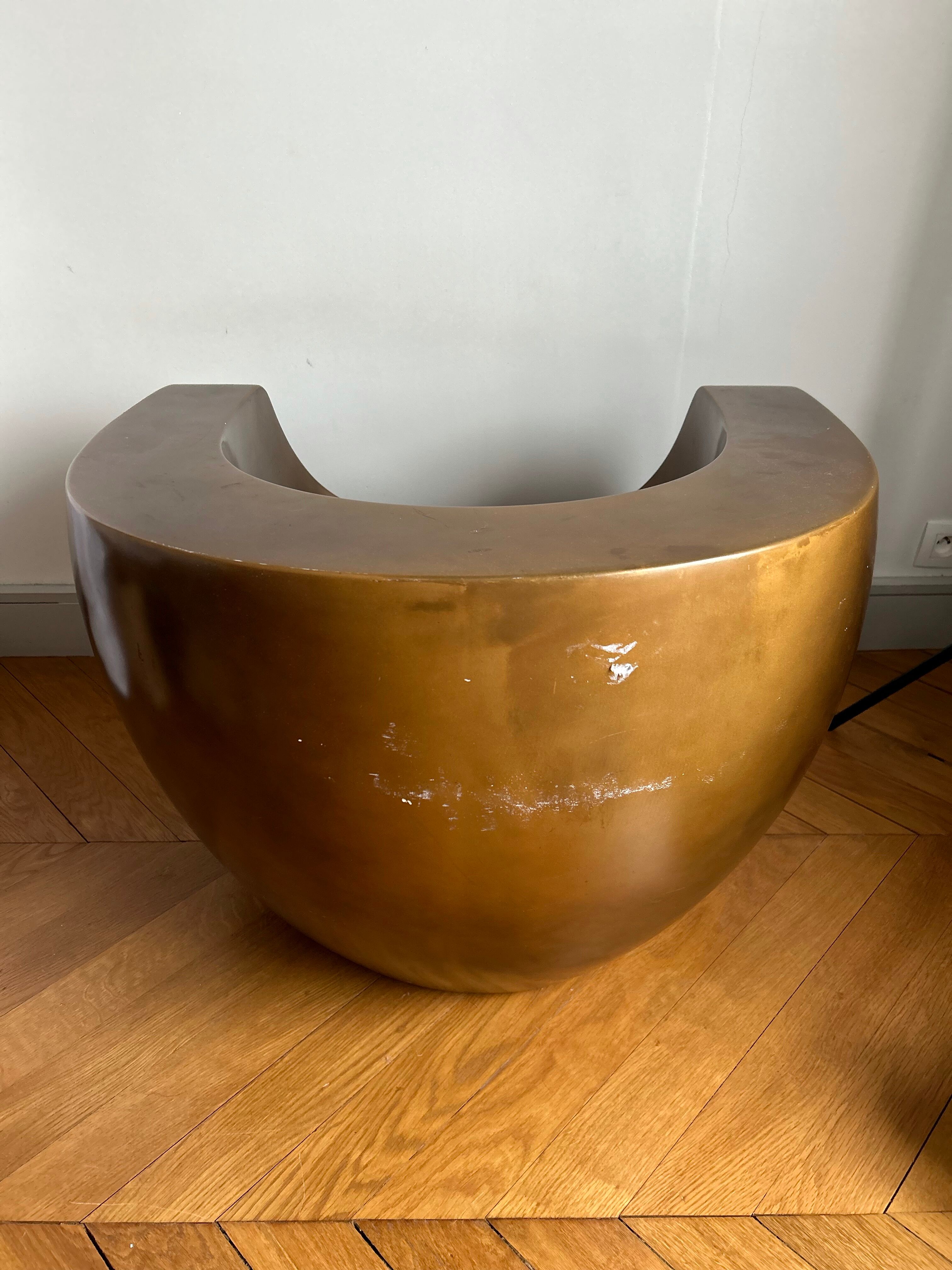 Retro fiberglass armchair